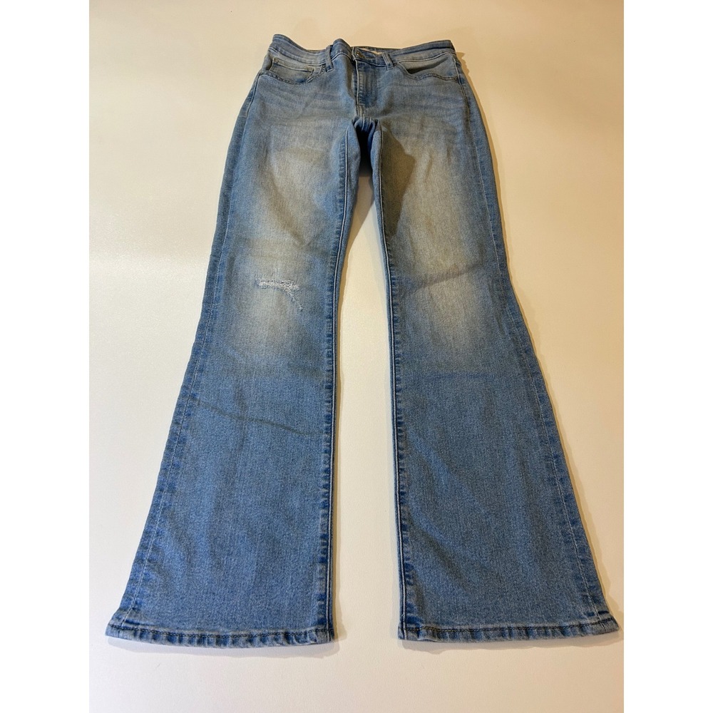Levi's Jeans Women's 28 Blue 725 High Rise Bootcut Distressed